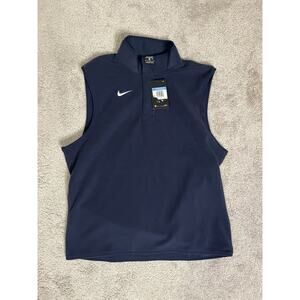 Nike Therma-FIT Fleece Football Coaches Victory Vest Navy DA4965-419 SZ Men’s M